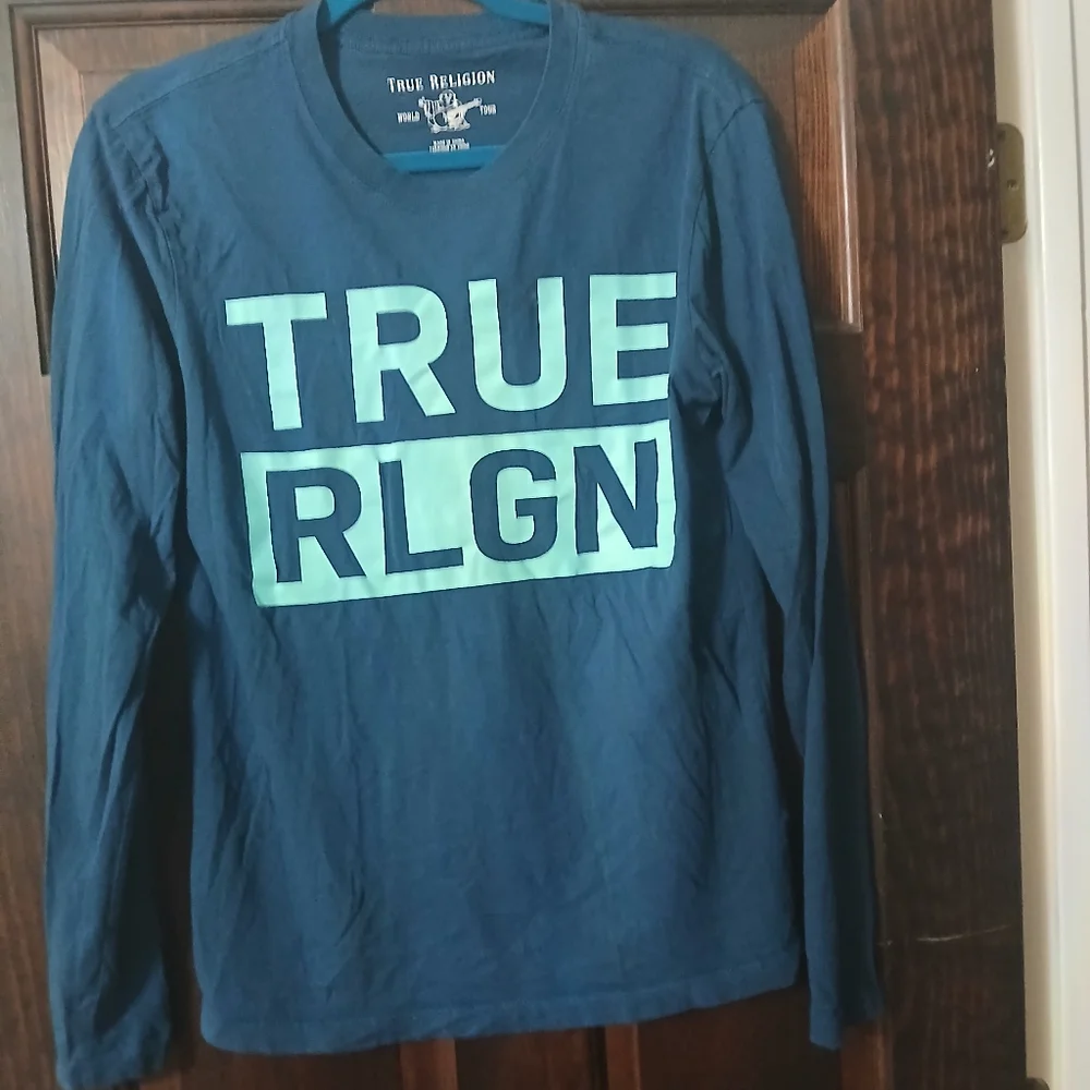 True Religion Unisex Long Sleeve Tee Size Men's Small